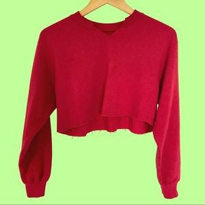 Vintage cropped red sweatshirt size small